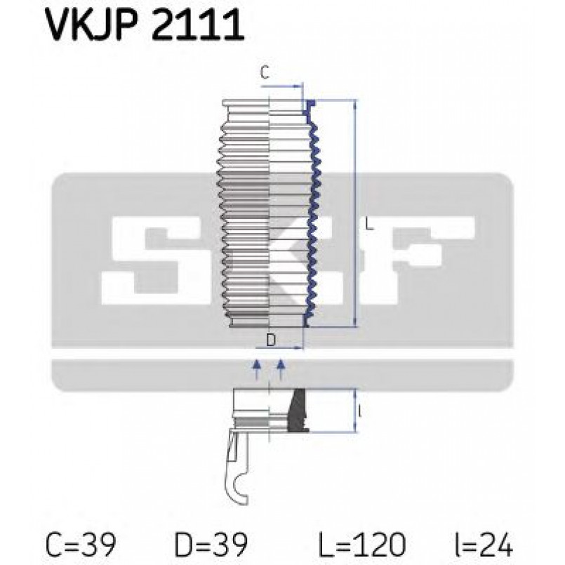VKJP 2111 SKF - Пильовик привідного валу